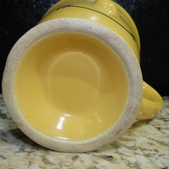 VINTAGE TRADEWINDS FUNNY FACE ANTHROPOMORPIC YELLOW PEDESTAL FOOTED MUG - Picture 3 of 4